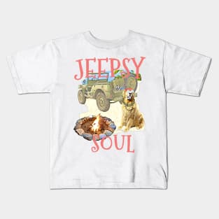 Jeepsy Soul Golden Retriever Kids T-Shirt